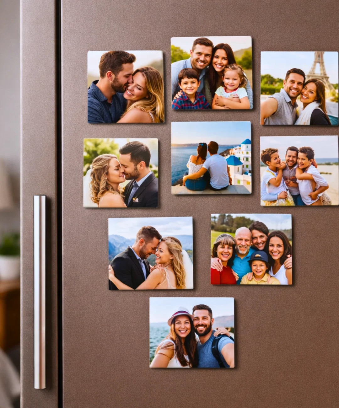 Custom HD Photo Magnets Set of 4  – Personalized Memories for Your Home